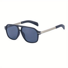Retro Double Beam Sunglasses Large Frame Men Driving UV Protection