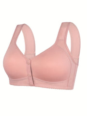 2pcs Front Closure Wireless Push Up Bras Women's Lingerie & Underwear