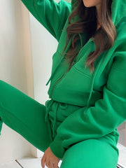 Women's 2pc Hooded Sports Sweatshirt Sets