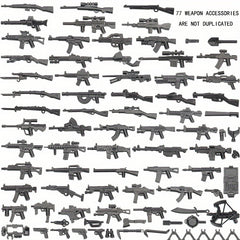 Military Minifigures Building Blocks Weapon Accessories Equipment Bag