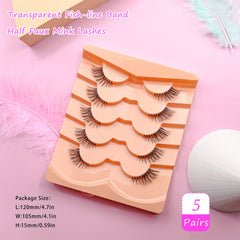 Wispy Natural Look 3D Faux Mink Half Lashes