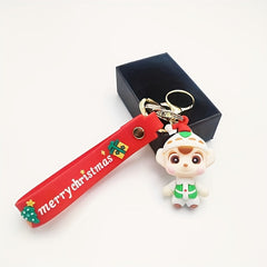 3D Doll Keychain Cartoon Keyring Pendant Christmas Gift
