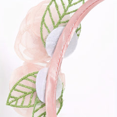 Floral Headband Baby Girls 2 Flowers Toddler Hair Hoop