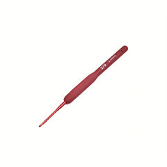 1pc Aluminum Crochet Hook Weaving Sweater Soft Rubber Red 2mm 6mm