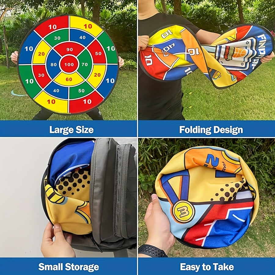 Dartboard Set with 8 Balls & Hook, Indoor/Outdoor Sports Party Game