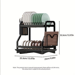 Kitchen Dish Storage And Draining Rack Large Capacity Tableware Water Filter Sto