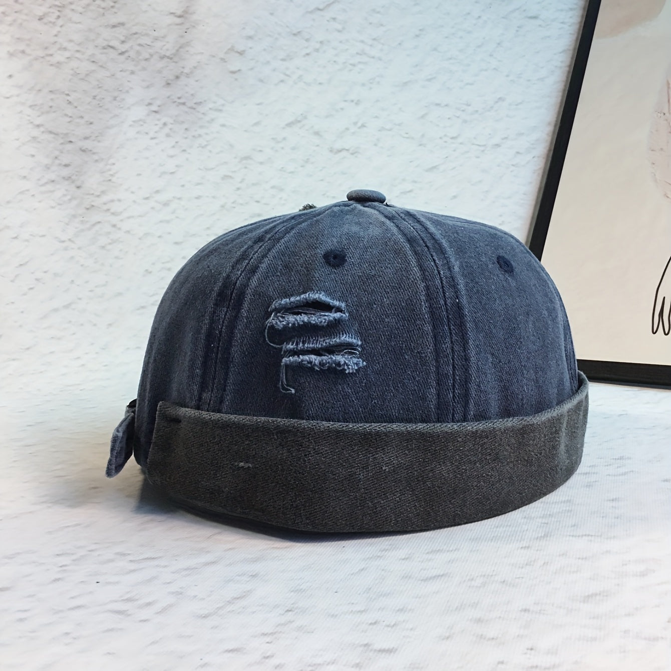 Men's Retro Melon Skin Hat Hip hop Adjustable Beanie