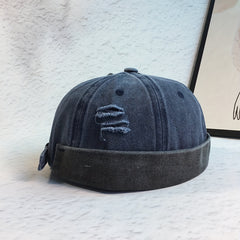 Men's Retro Melon Skin Hat Hip hop Adjustable Beanie