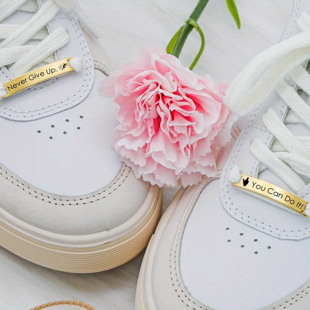 Personalized Shoe Lace Buckles for Couples - Anniversary Gift - Metal Sho