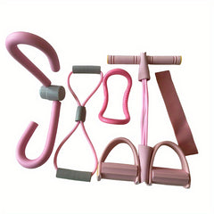 5pcs Yoga Fitness Set with Pedal Puller, Stretching Ring, Leg Clip, Pull Rope