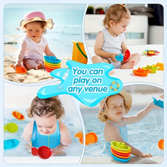 Colorful Stackable Boat Toys for Bath & Beach Play