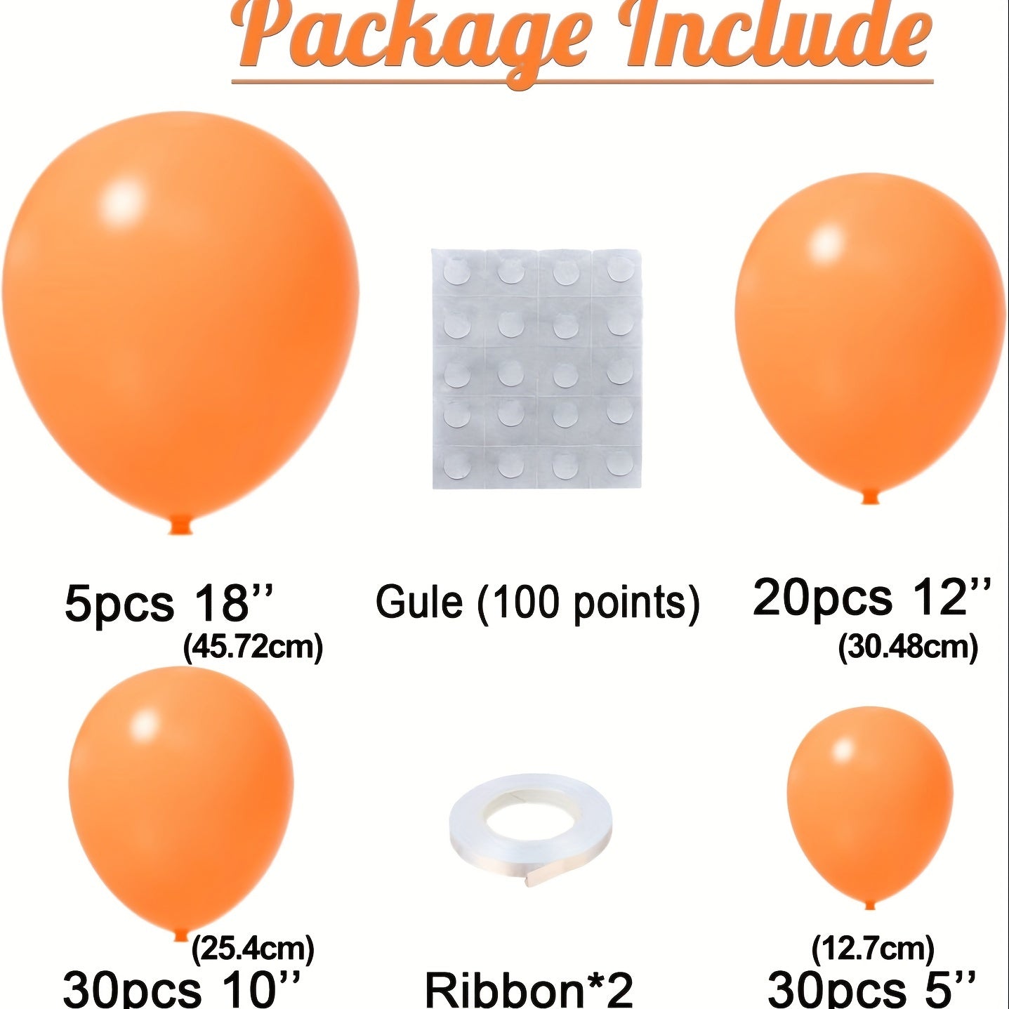 85pcs Orange Latex Balloon Garland Arch Set Party Decoration Supplies