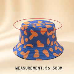 Cartoon Spots Print Bucket Hat Reversible Foldable Basin Hat