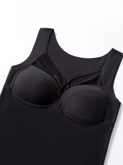 3pcs Mesh Thermal V-Neck Sleeveless Top Women's Lingerie