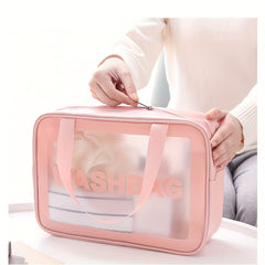 Travel Matte Translucent Toiletry Bag Waterproof Makeup Organizer