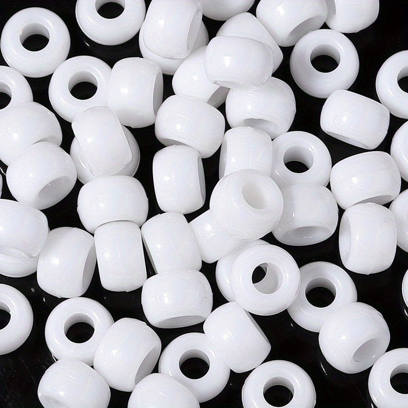 100 Beads Set + 2 Quick Beaders + 500 Mini Elastic Bands for Kids Hair Braids