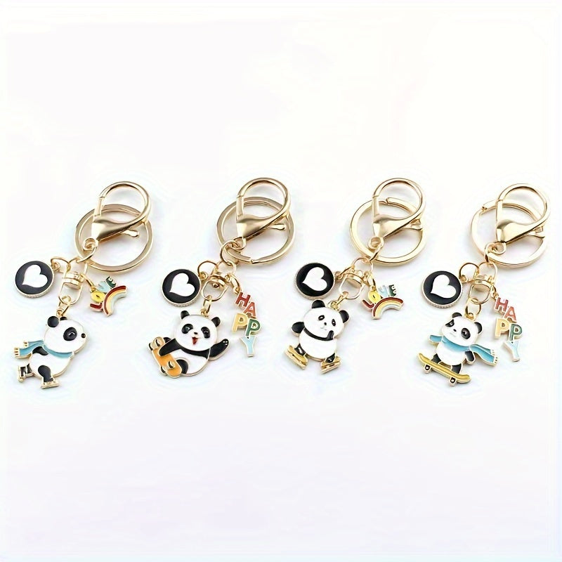 Fun Panda Pendant Keychain For Car Bag Accessory Anniversary Gift