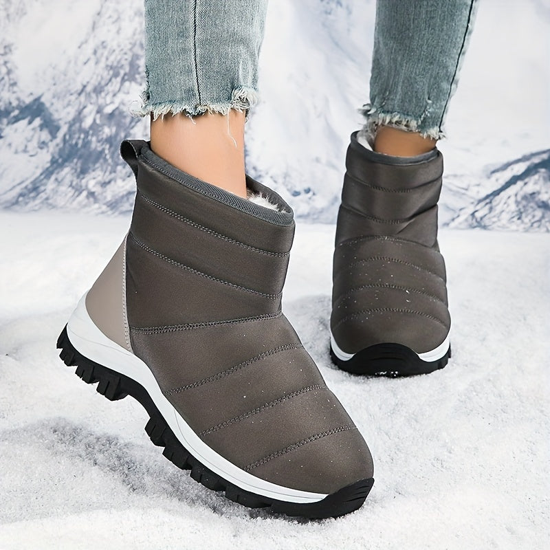 Non Slip Thickened Medium Tube Snow Boots Velvet Warm Shoes