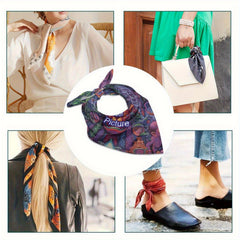 Custom Personalized Square Scarf for Women and Men with Name & Photo
