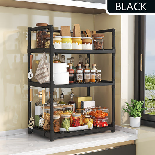 3 Layer Seasoning Rack Multifunctional Storage for Kitchen Countertop