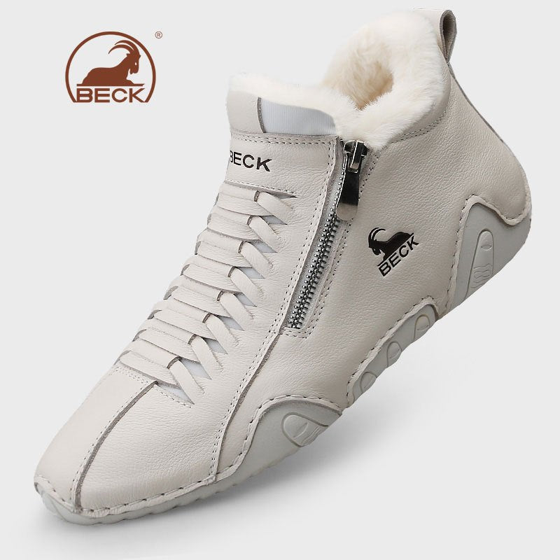 Men's Winter Ankle Boots Zipper Walking Shoes