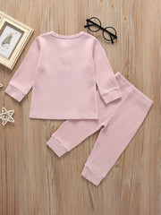 Baby Boys Cotton Casual Outfit Long Sleeve Top Trousers Set Spring Autumn