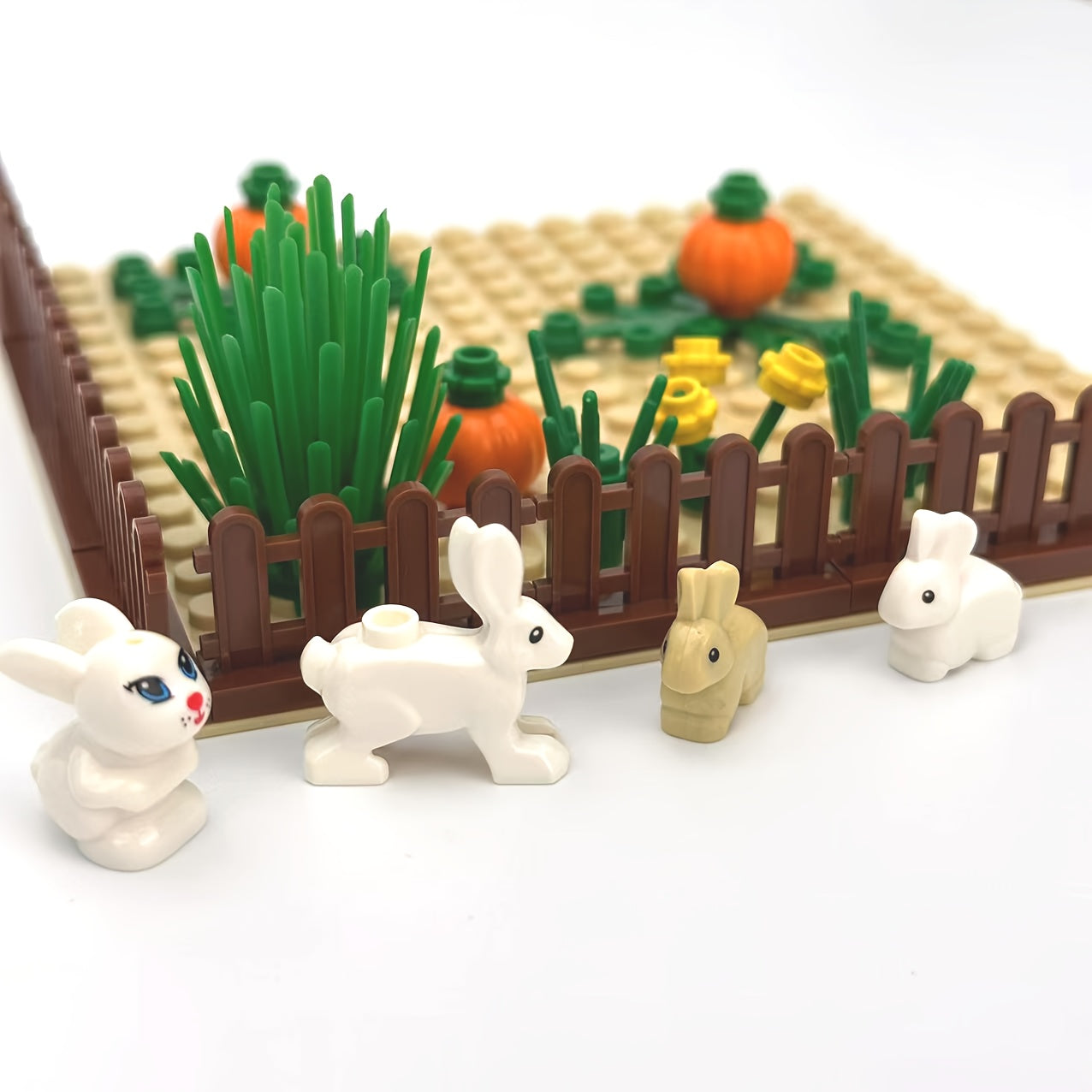 Autumn Rabbit & Pumpkin Farm Building Blocks Set