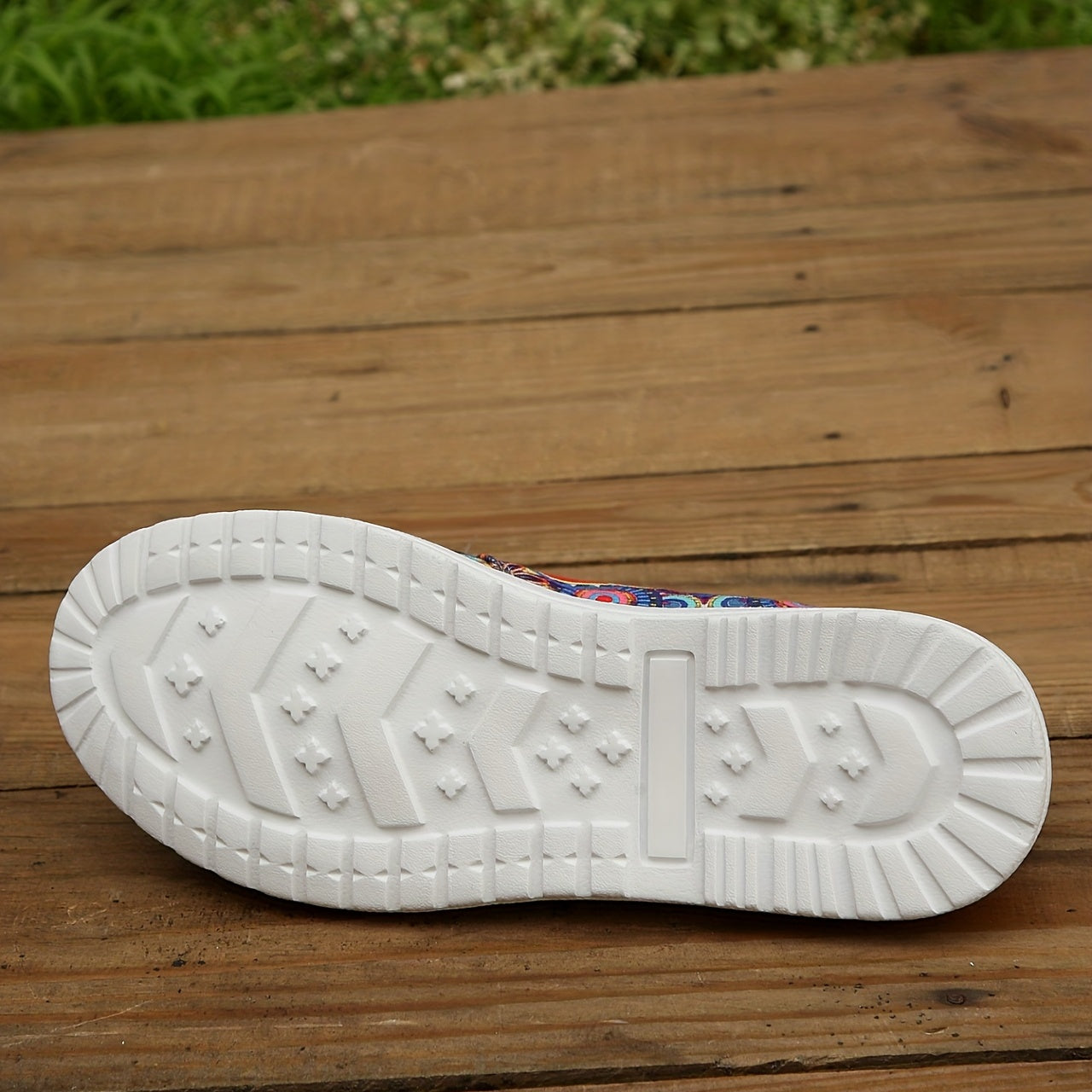 Women's Colorful Circle Print Slip-On Sneakers Low Flat Shoes