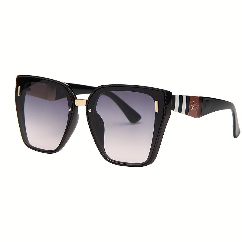 Men's Square Frame Driving Sunglasses + Leather Soft Bag