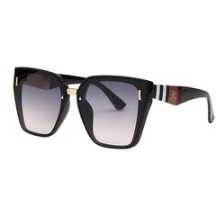 Men's Square Frame Driving Sunglasses + Leather Soft Bag