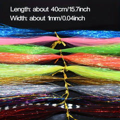 9pcs Colorful Soft Flash Fly Tying Material Fishing Gear Accessories
