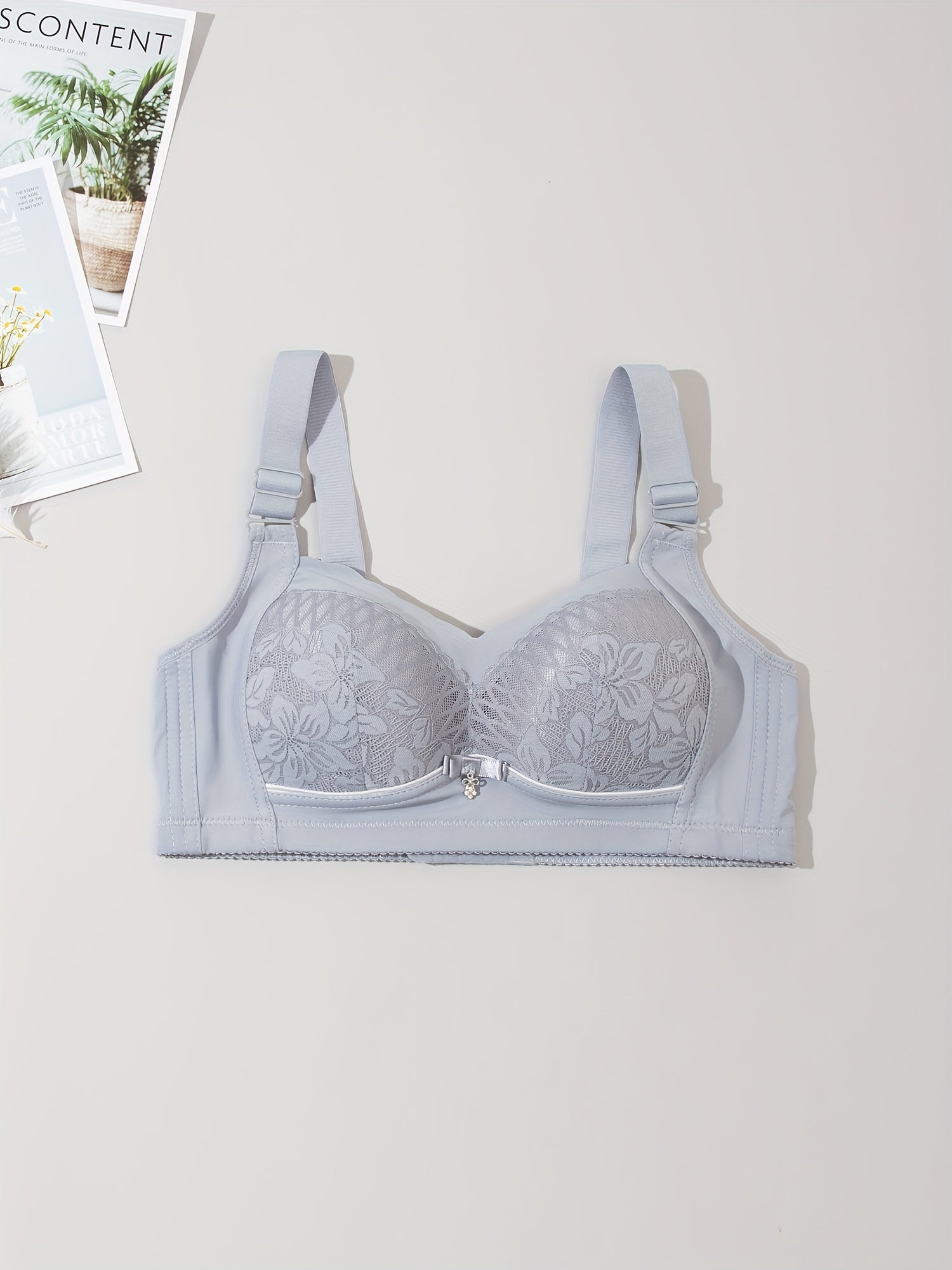 Lace Wireless Push Up Bra - Comfy & Breathable