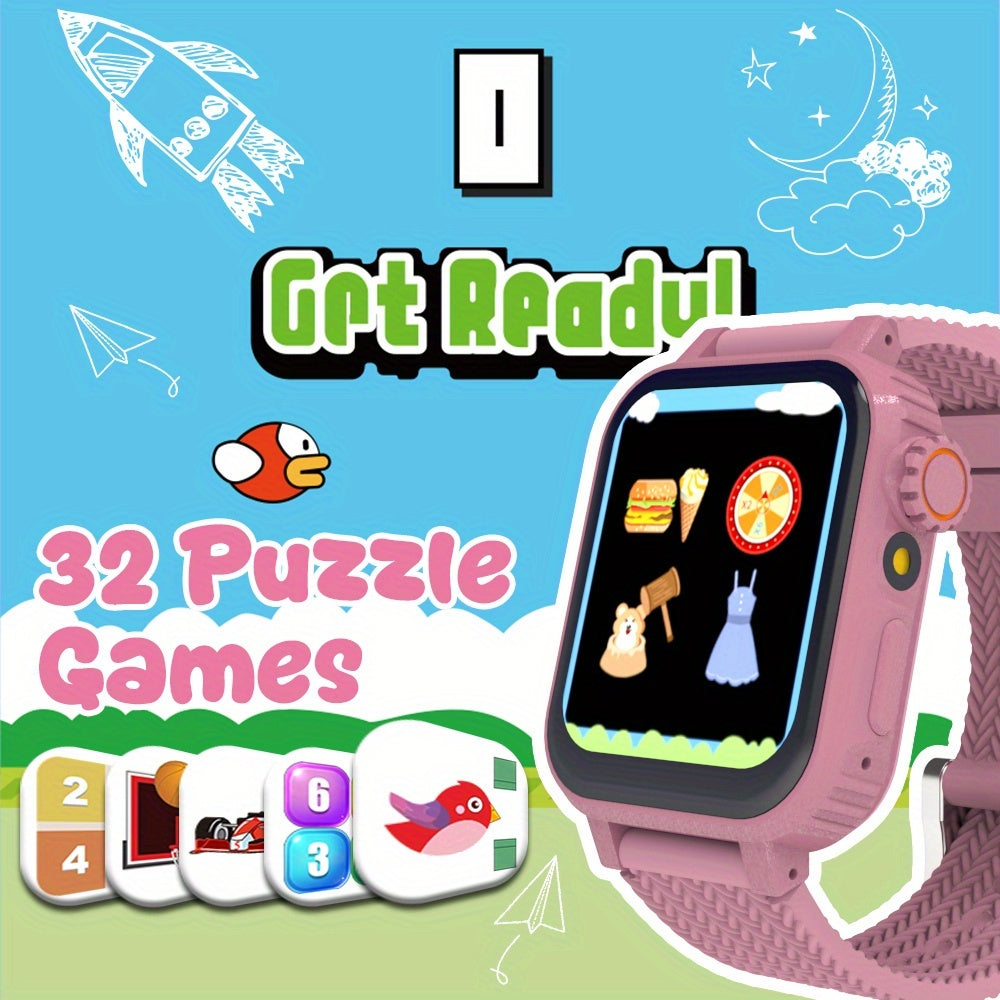 Kids Smartwatch with Educational Games Music Alarm Flashlight Camera