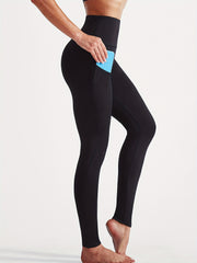 Sporty High Waist Yoga Pants Slim Fit Quick Dry With Pocket