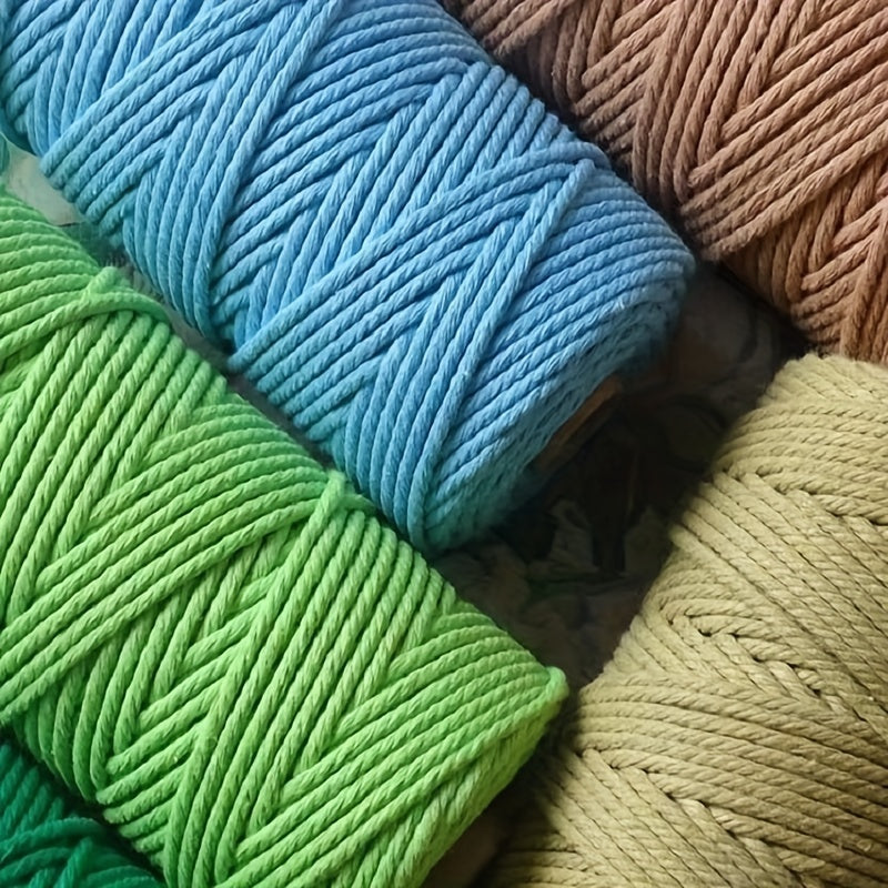 3mm 110 Yards 100% Cotton Frame Cord DIY Twisted Rope Wrapping Rope - Colorful