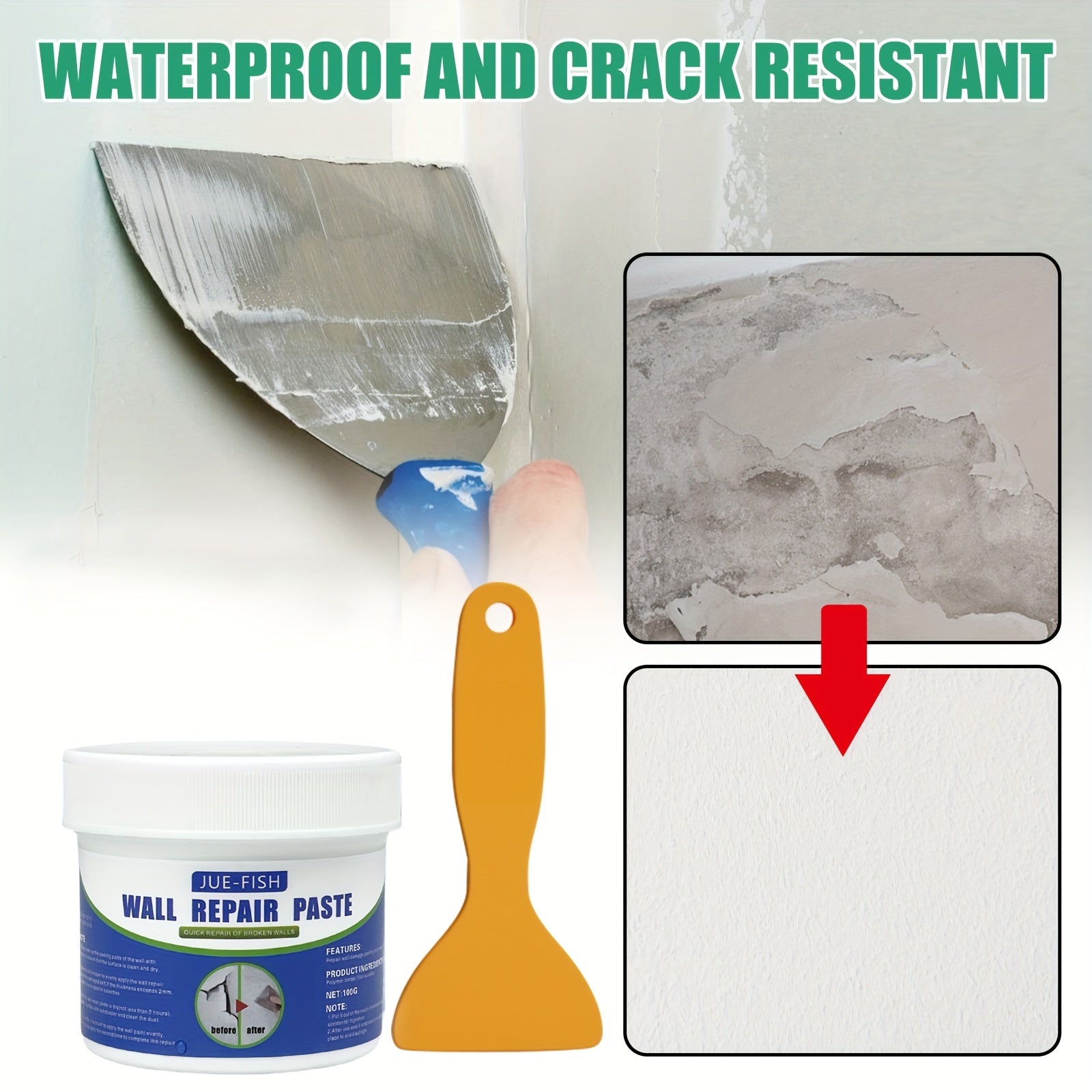 Wall Repair Paste 100g Waterproof Putty for Nail Holes Cracks