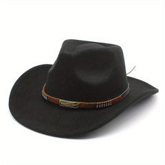 Men's British Style Jazz Hat Coffee Woolen Top Hat