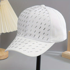 Casual Rhinestone Cotton Baseball Cap Hip Hop Sunscreen Sports Hat