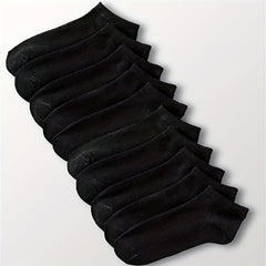 10 Pairs Solid Socks Low Cut Ankle Socks Women's Stockings