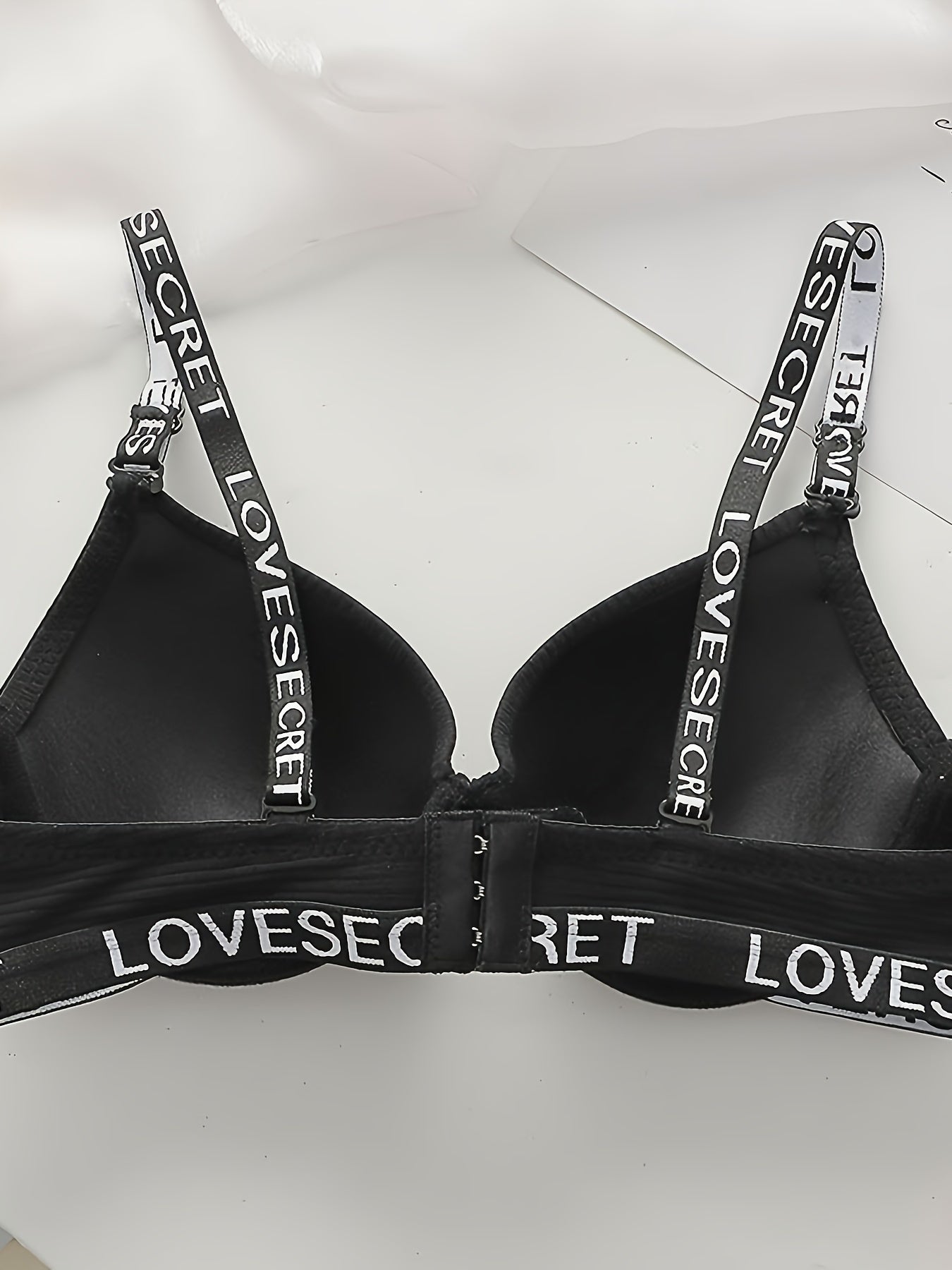 Letter Print Bra & Panties Lingerie Set