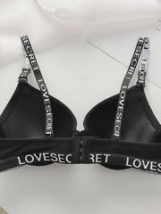 Letter Print Bra & Panties Lingerie Set