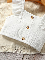 Baby Girl Ruffle Sleeve Top & Puffy Skirt Set