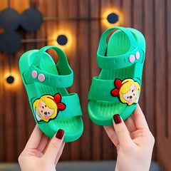 Summer Girl Print Sandals - Lightweight & Wear-Resistant Sole