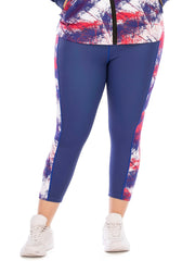 Tie Dye Workout Leggings Women's Plus Casual Medium Stretch