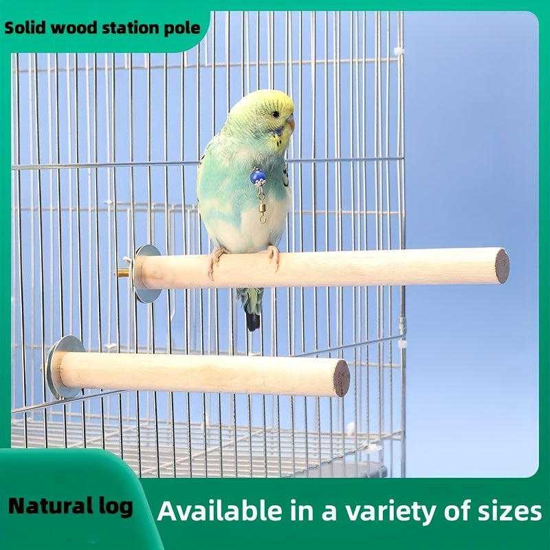 Wooden Bird Perch Toy Stand for Stylish Cage