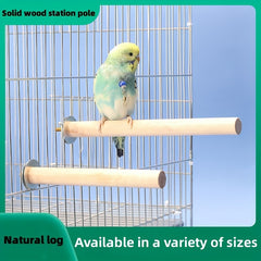 Wooden Bird Perch Toy Stand for Stylish Cage