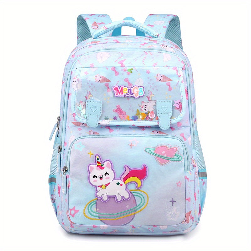Kids Schoolbag w/ Spine Protection Large Capacity Backpack