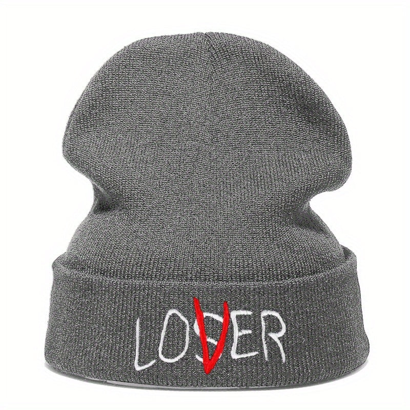 Unisex Couple Knit Hat LOSER Embroidery Skull Cap Warm Ski Hats