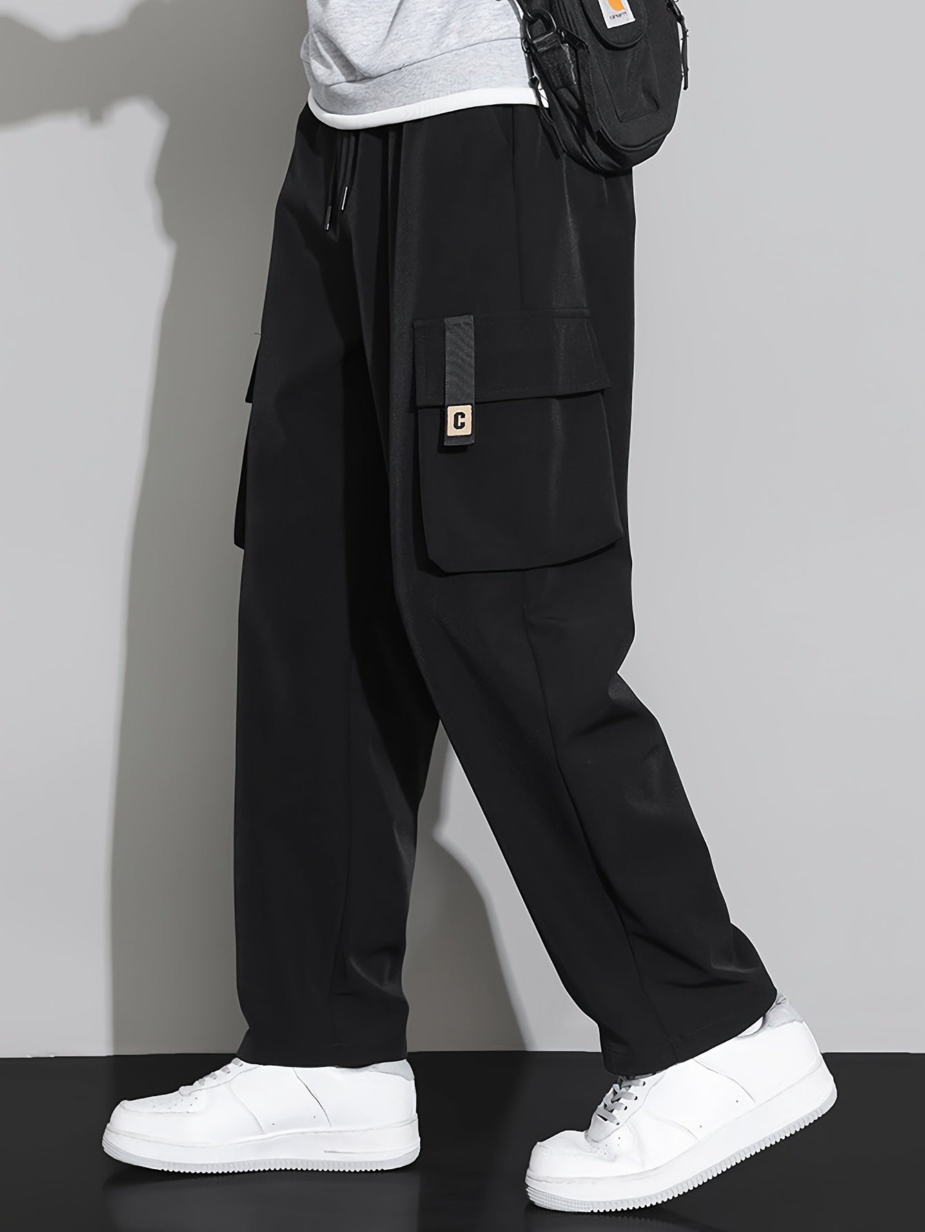 Men's Casual Flap Pocket Straight Leg Pant