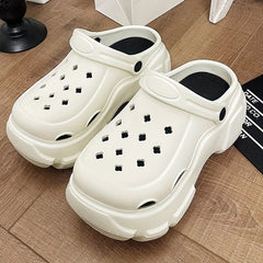 Women's Platform Clogs Closed Toe Wedge Slide Sandals